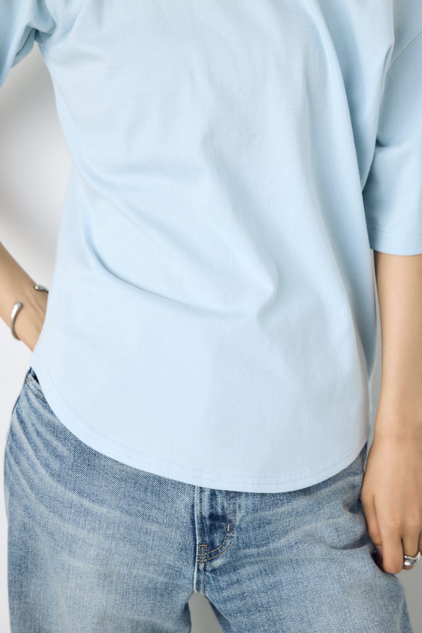 【接触冷感】ワンショルダーカットトップス L/BLU M