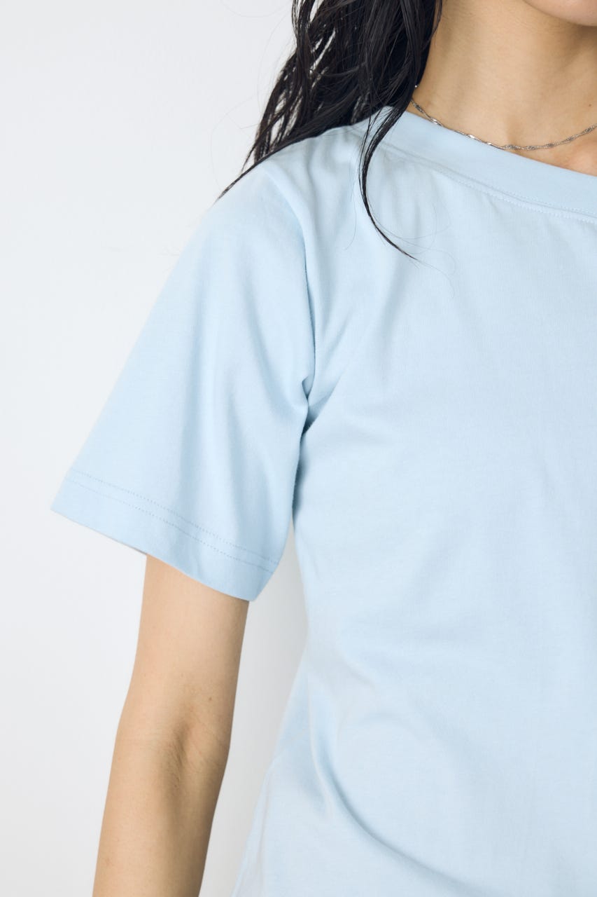 【接触冷感】ワンショルダーカットトップス L/BLU M