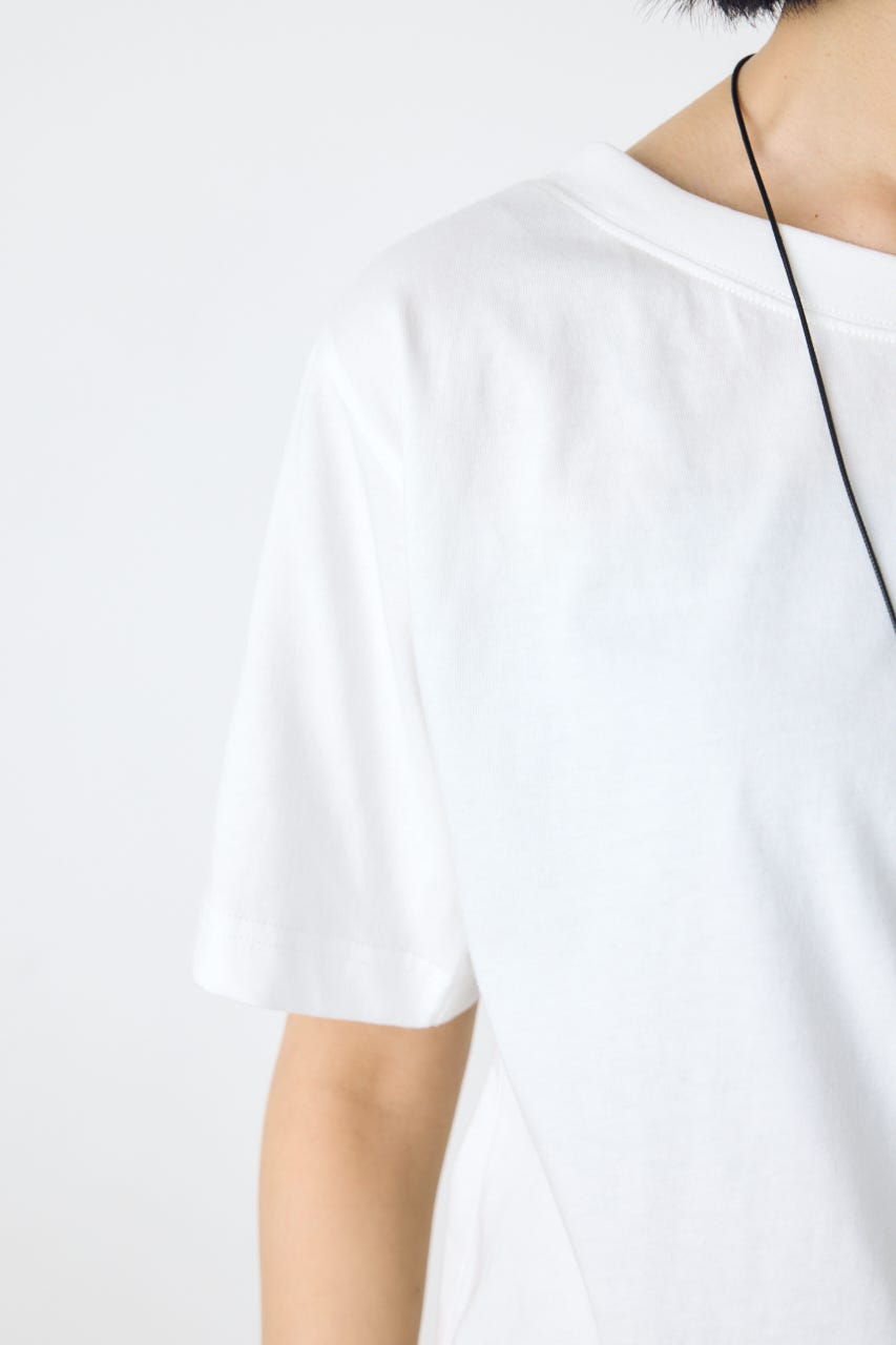 【接触冷感】ワンショルダーカットトップス O/WHT M