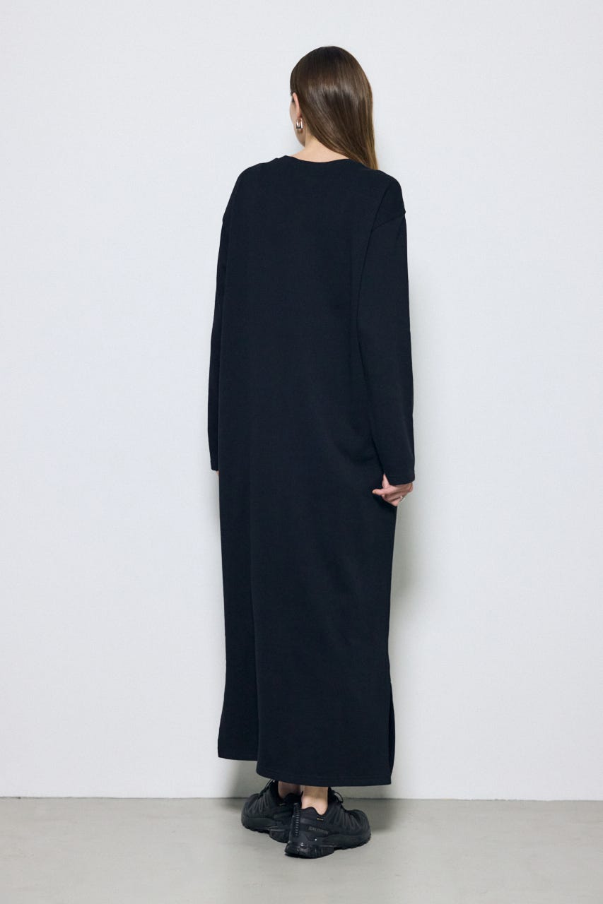 ロングスリーブストレートワンピース BLK S