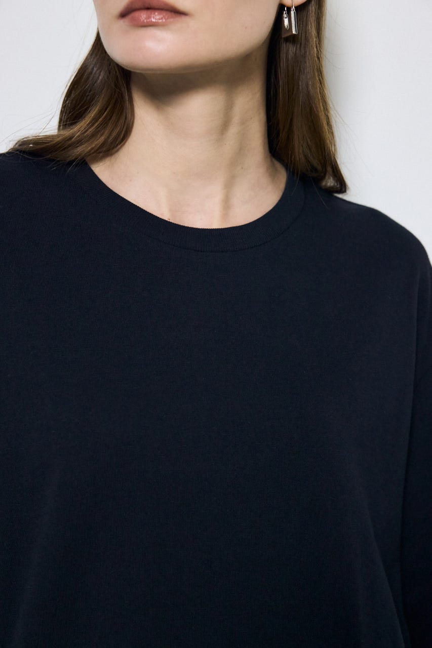 ロングスリーブストレートワンピース BLK S