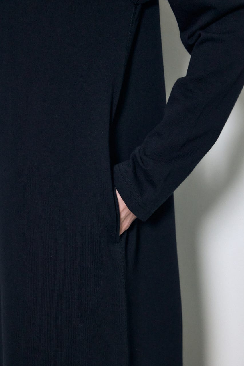 ロングスリーブストレートワンピース BLK S