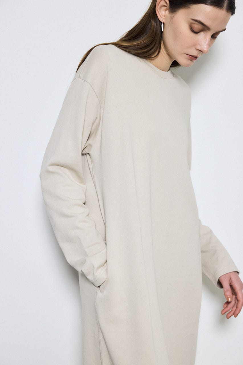 ロングスリーブストレートワンピース GREIGE M