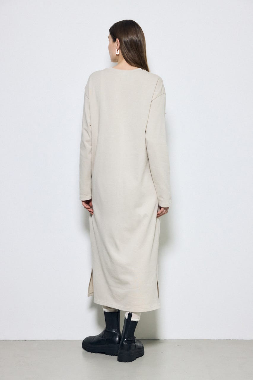 ロングスリーブストレートワンピース GREIGE M