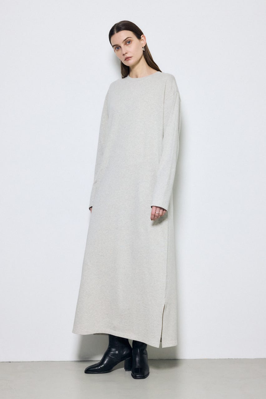 ロングスリーブストレートワンピース T.GRY M