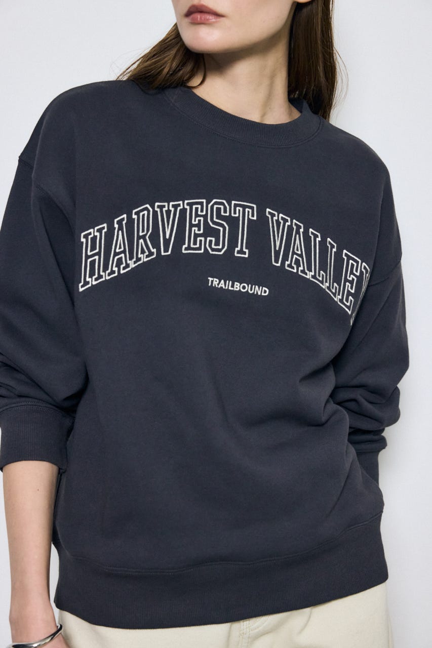 カレッジロゴ スウェットトップス L/BLK S