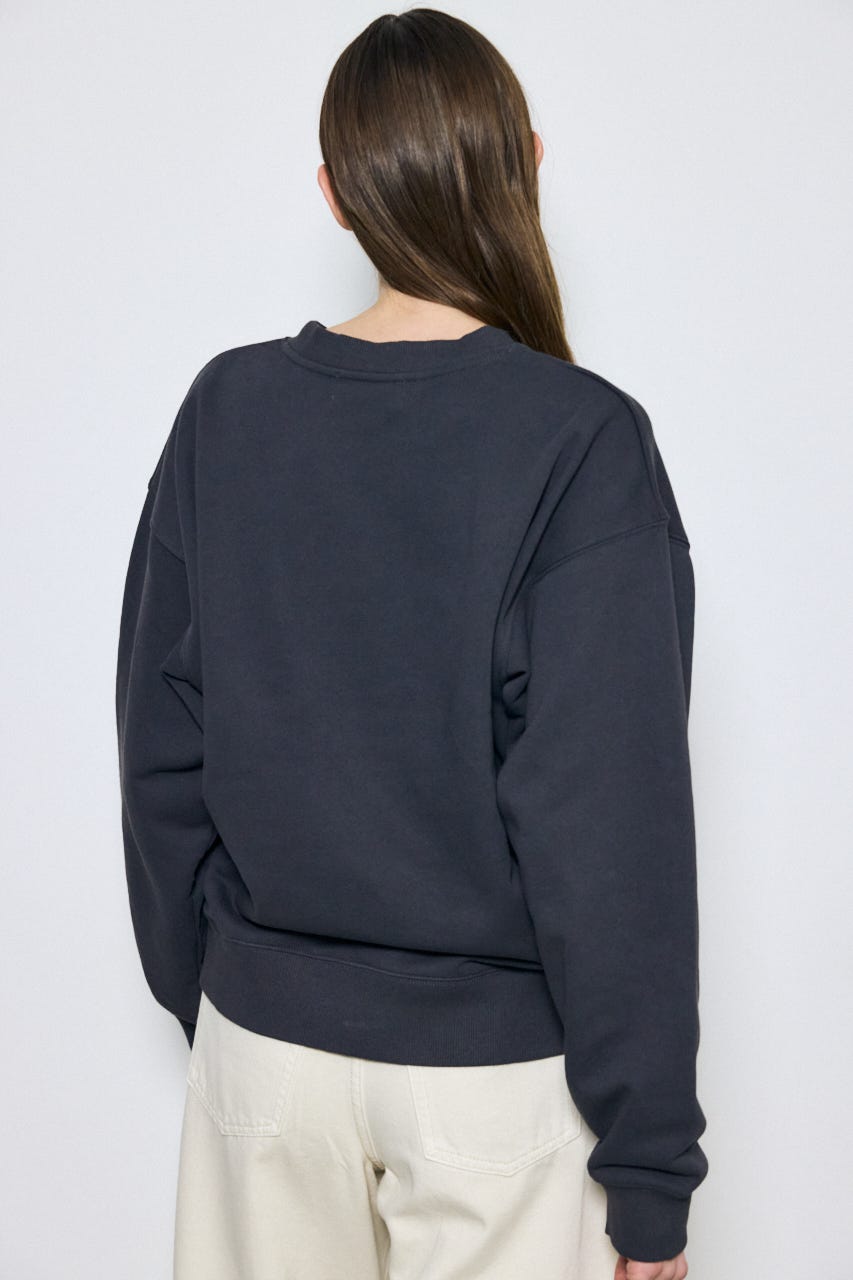 カレッジロゴ スウェットトップス L/BLK S