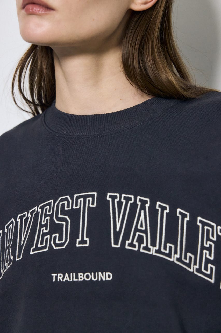 カレッジロゴ スウェットトップス L/BLK S