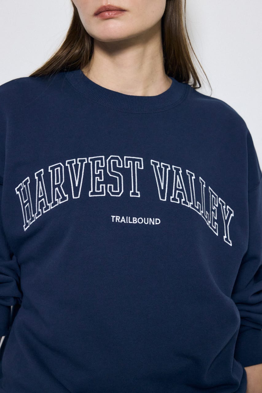 カレッジロゴ スウェットトップス NVY S