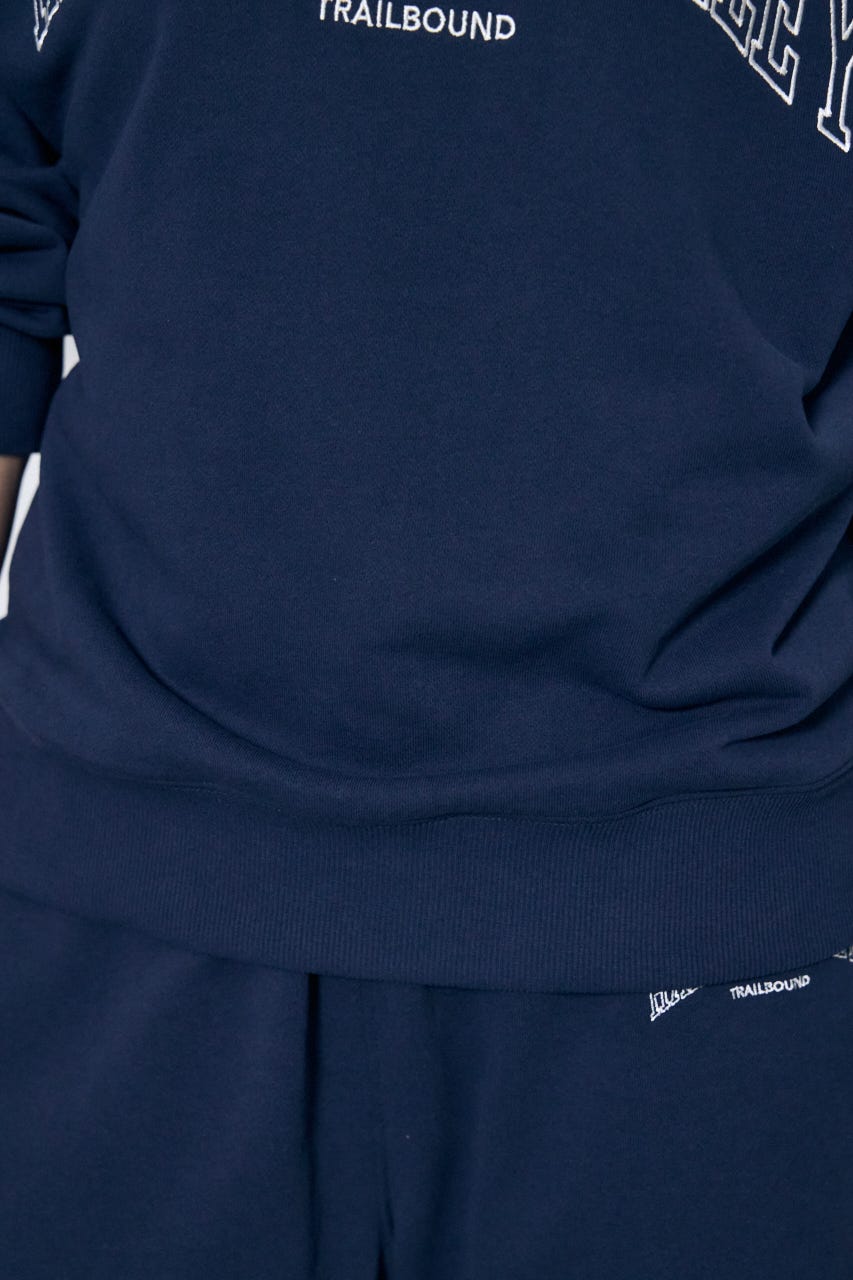 カレッジロゴ スウェットトップス NVY S