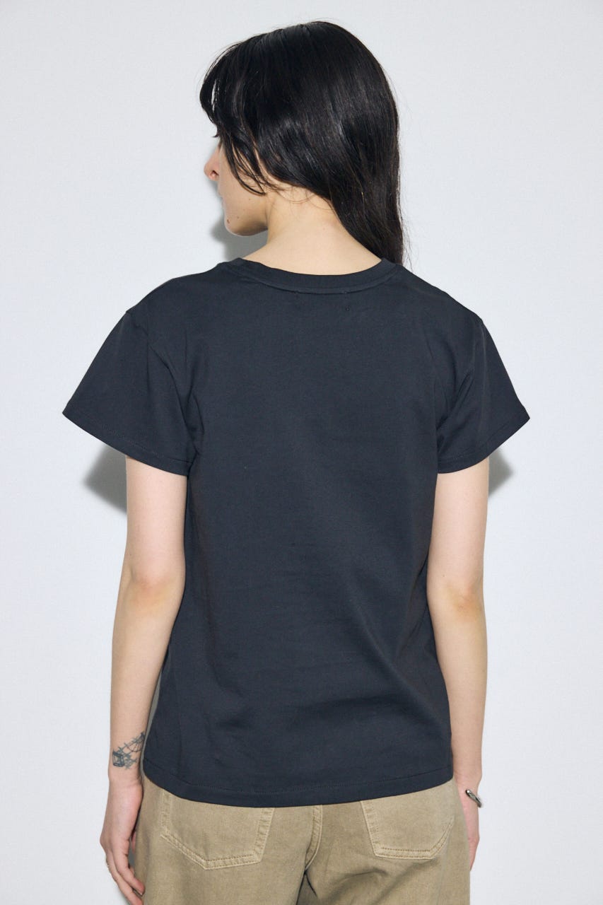 【SS先行アイテム】メッセージロゴ半袖Tシャツ L/BLK S