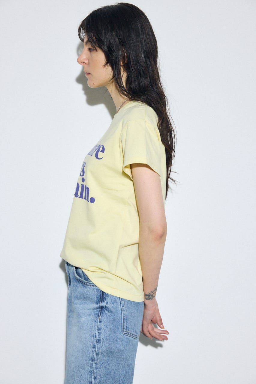 【SS先行アイテム】メッセージロゴ半袖Tシャツ L/YEL S