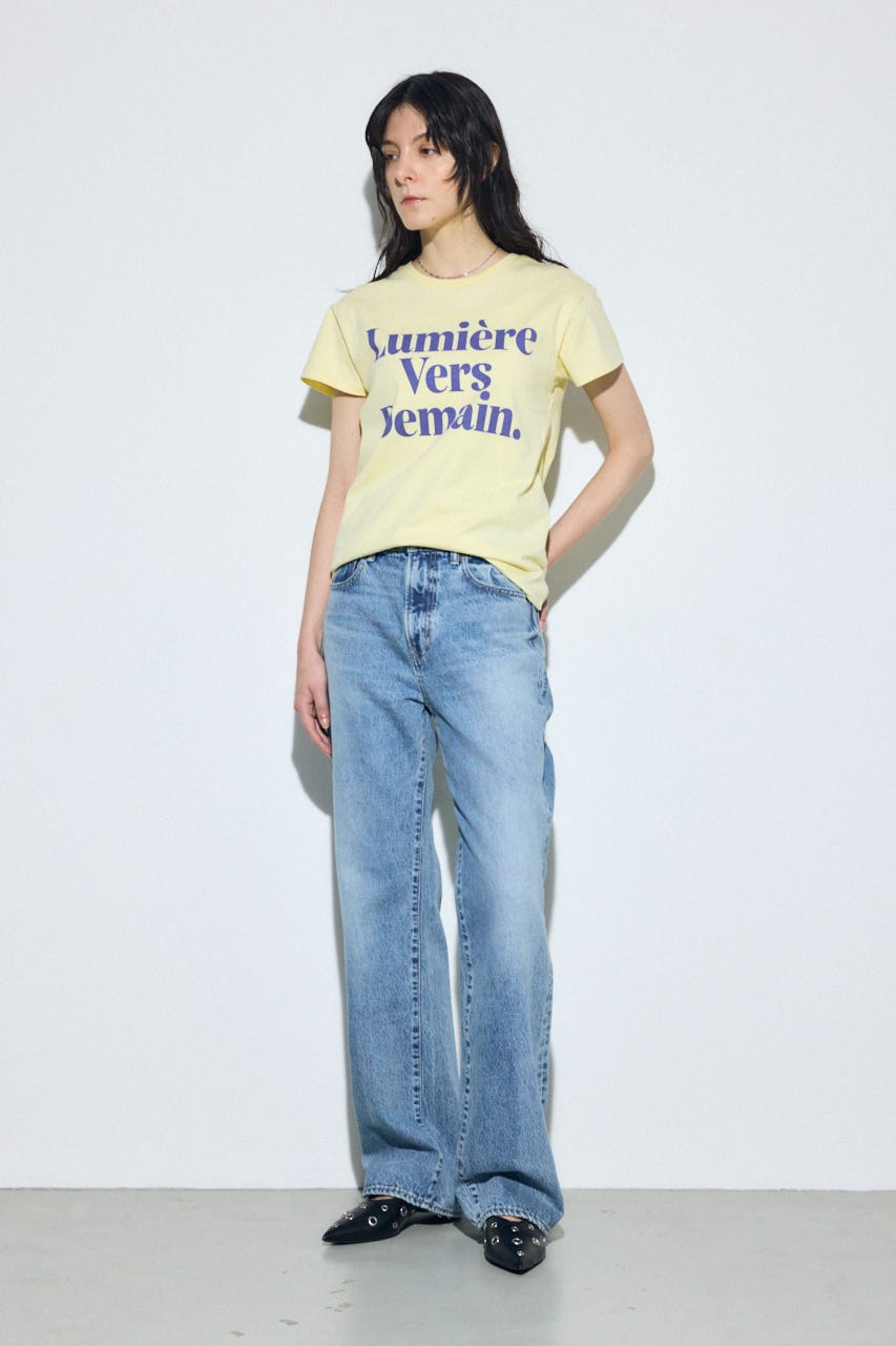 【SS先行アイテム】メッセージロゴ半袖Tシャツ L/YEL S