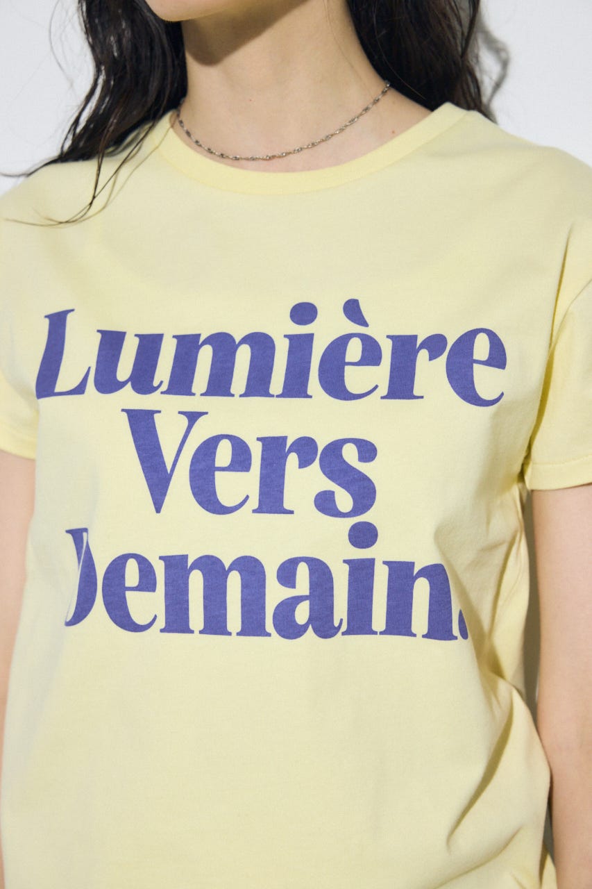 【SS先行アイテム】メッセージロゴ半袖Tシャツ L/YEL S