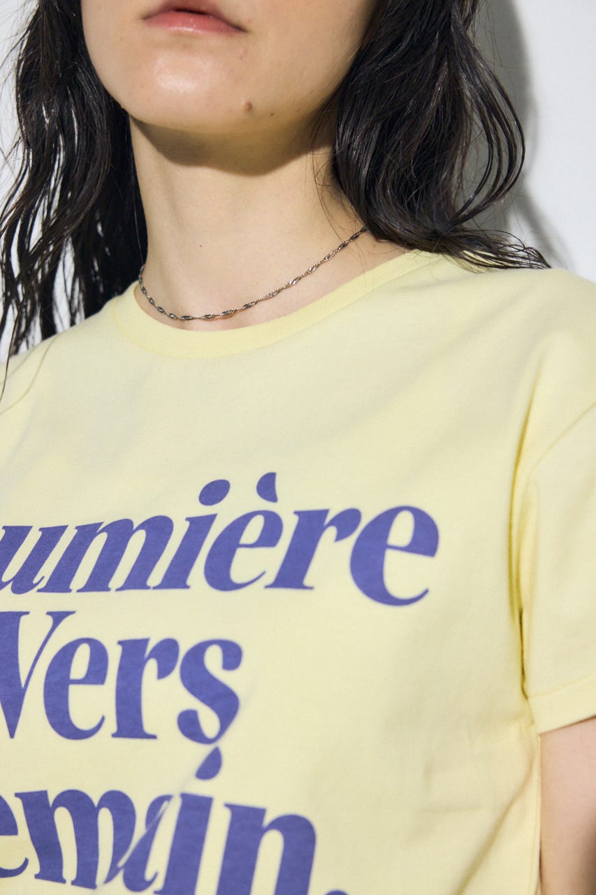 【SS先行アイテム】メッセージロゴ半袖Tシャツ L/YEL S