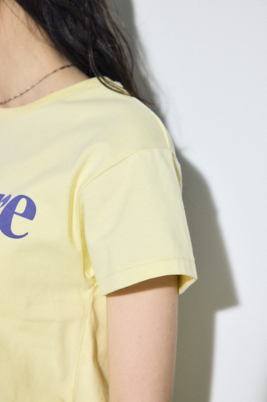 【SS先行アイテム】メッセージロゴ半袖Tシャツ L/YEL S