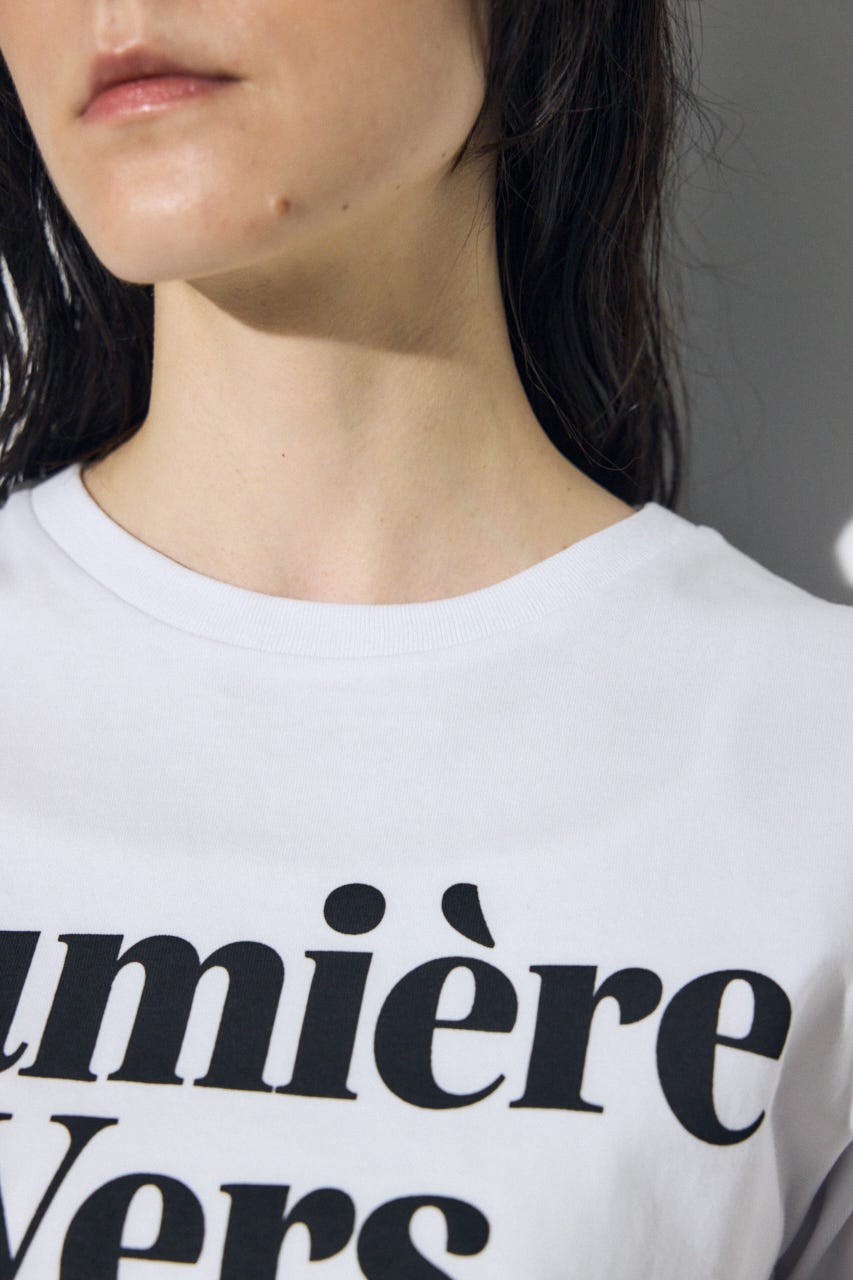 メッセージロゴ半袖Tシャツ O/WHT M