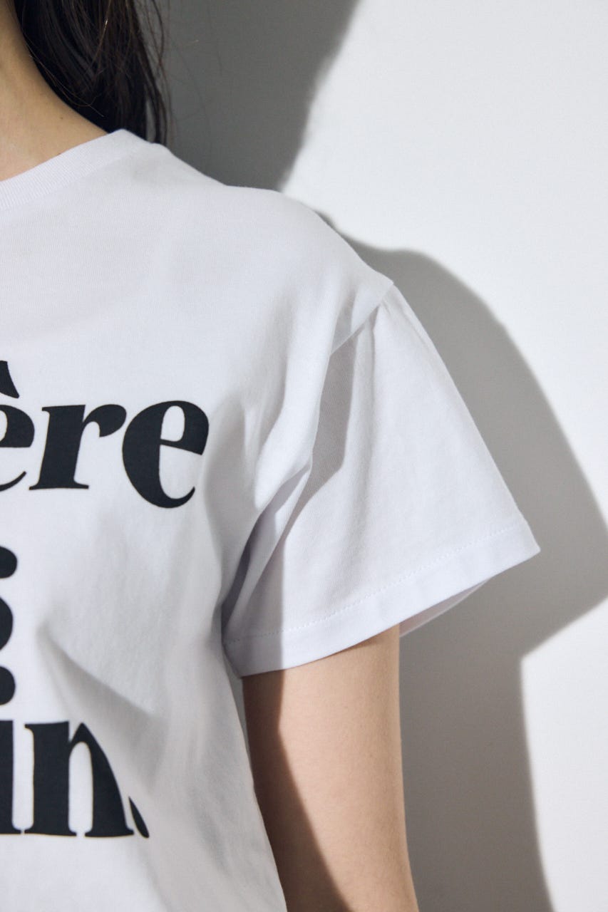 メッセージロゴ半袖Tシャツ O/WHT M