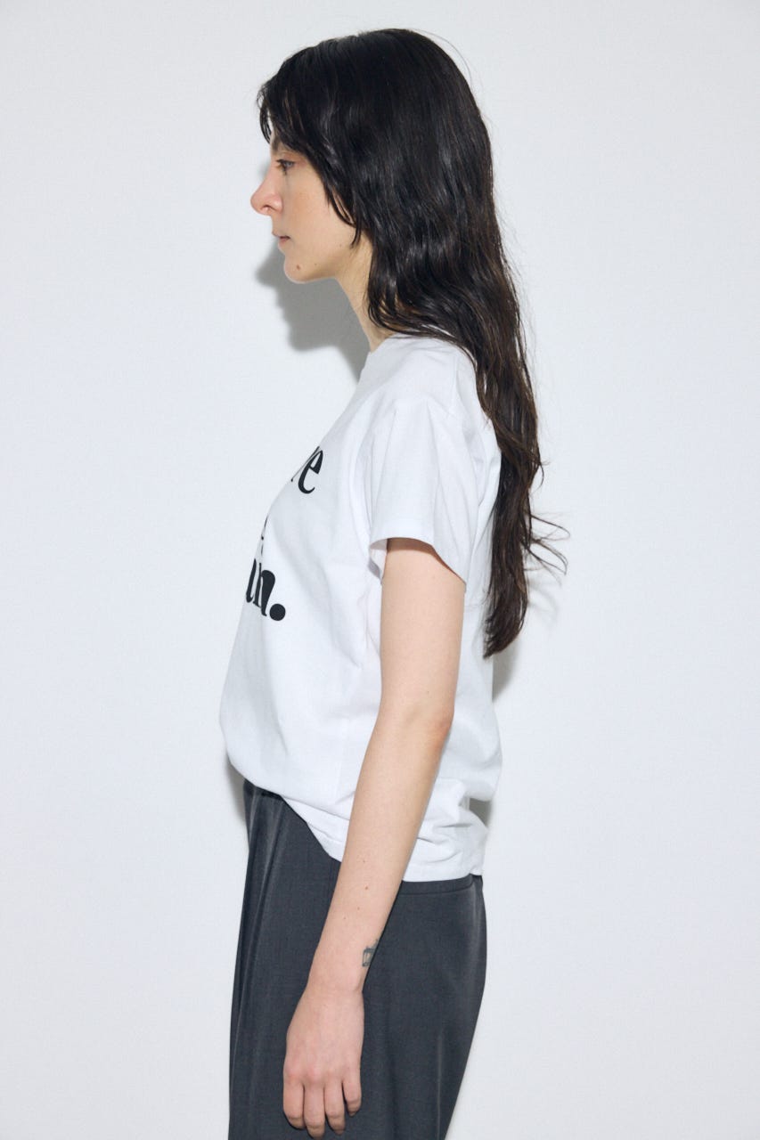 【SS先行アイテム】メッセージロゴ半袖Tシャツ O/WHT M