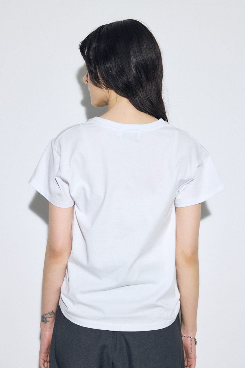 【SS先行アイテム】メッセージロゴ半袖Tシャツ O/WHT M