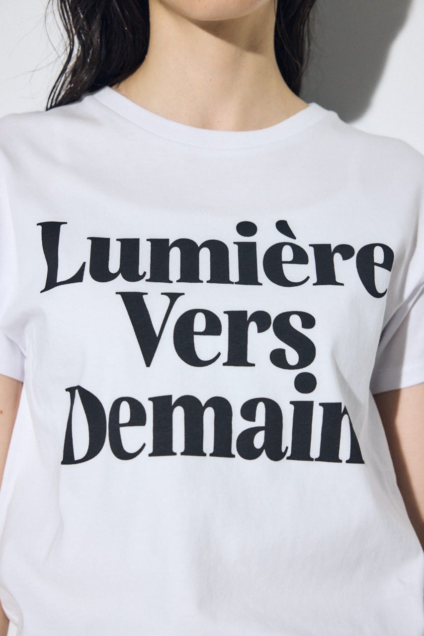 【SS先行アイテム】メッセージロゴ半袖Tシャツ O/WHT M