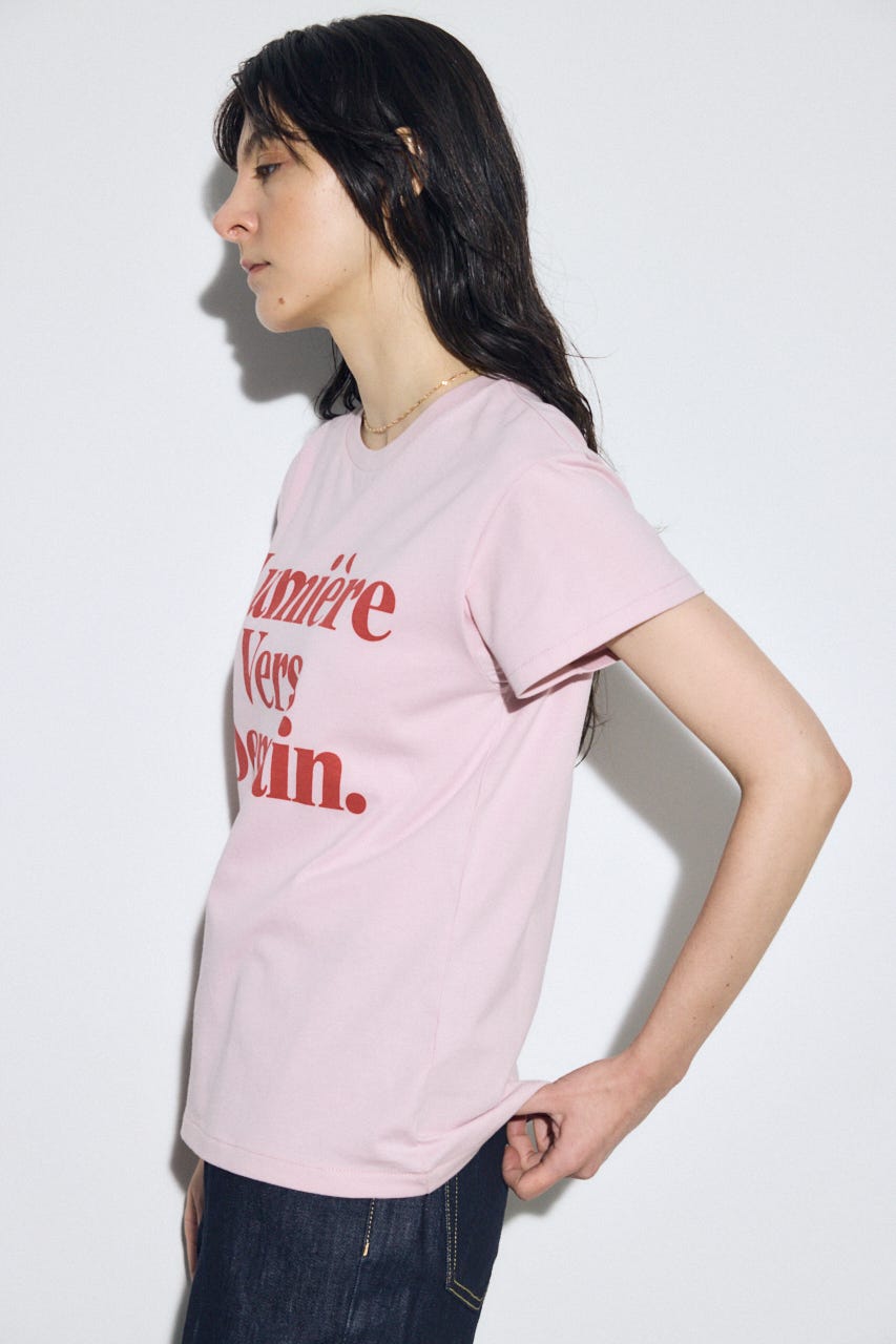 【SS先行アイテム】メッセージロゴ半袖Tシャツ PNK M