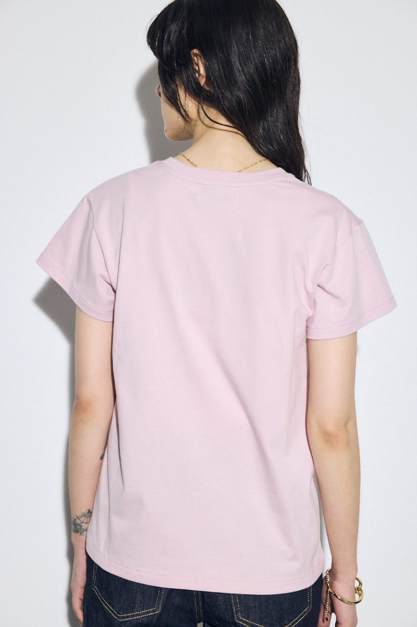 【SS先行アイテム】メッセージロゴ半袖Tシャツ PNK M