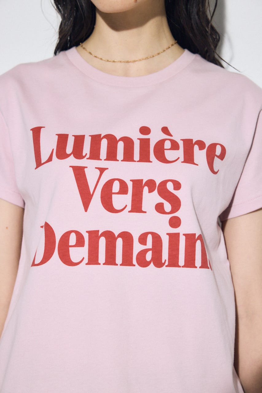 【SS先行アイテム】メッセージロゴ半袖Tシャツ PNK M