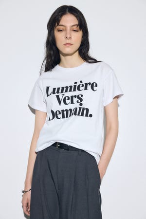 【SS先行アイテム】メッセージロゴ半袖Tシャツ