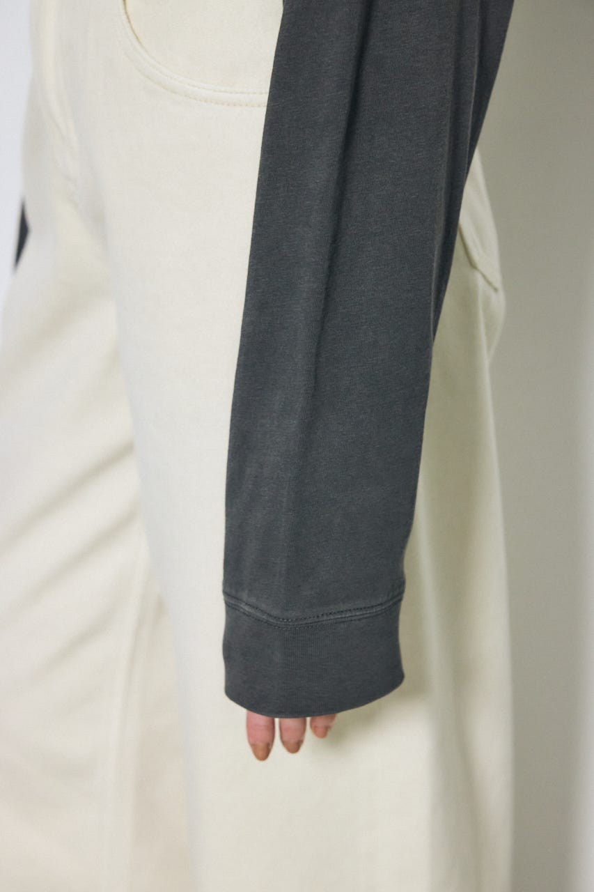 ワンポイントロゴロングTシャツ L/BLK S