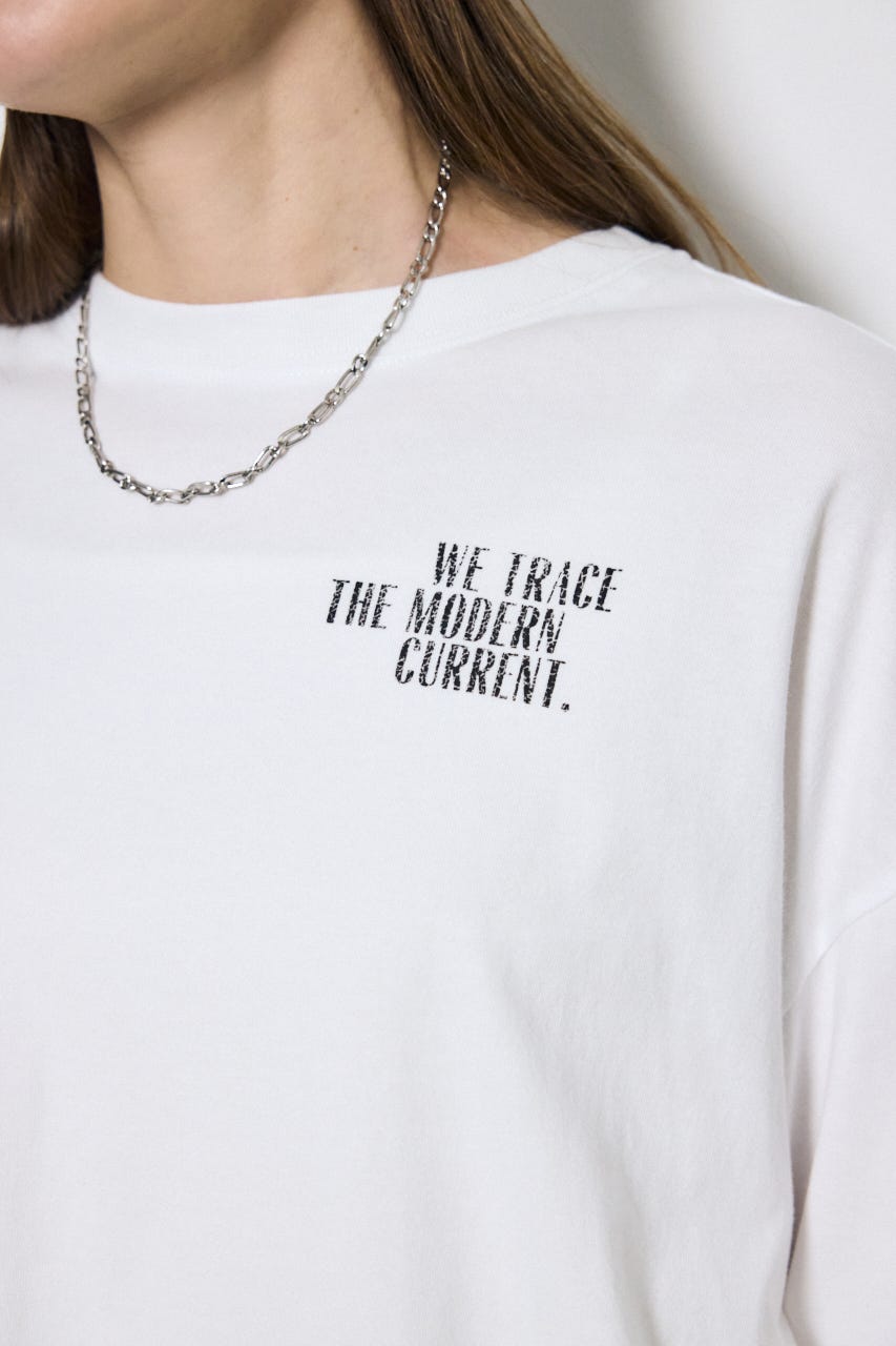 ワンポイントロゴロングTシャツ O/WHT M