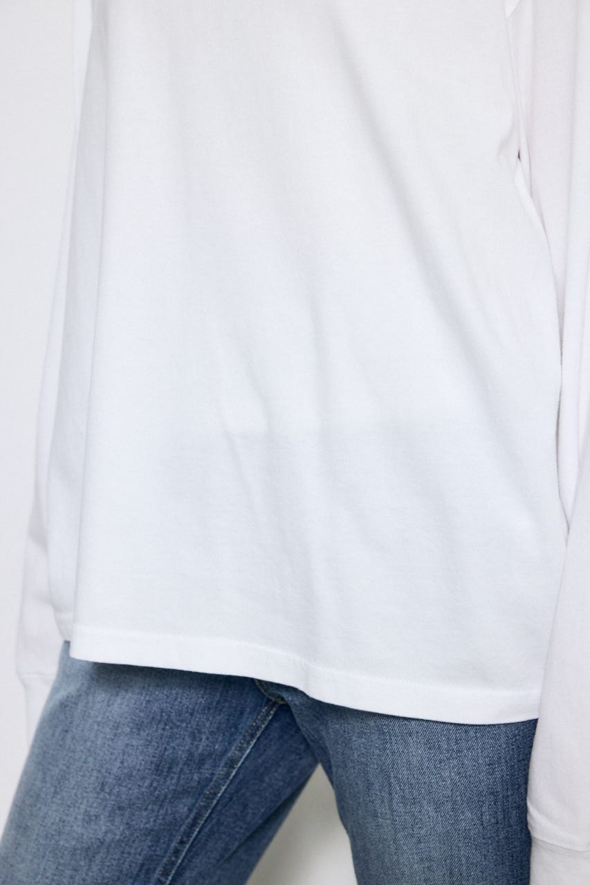 ワンポイントロゴロングTシャツ O/WHT M