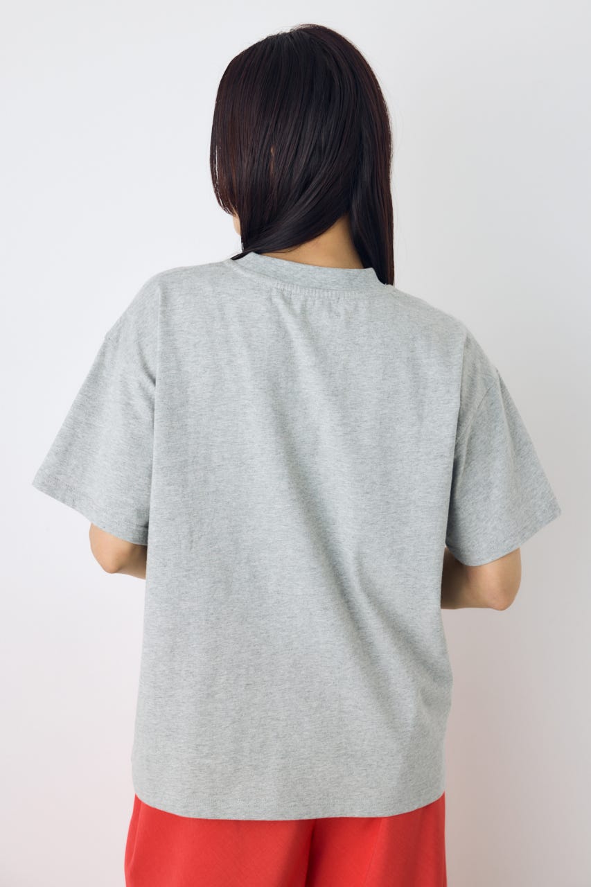 カスレプリントTシャツ L/T.GRY S
