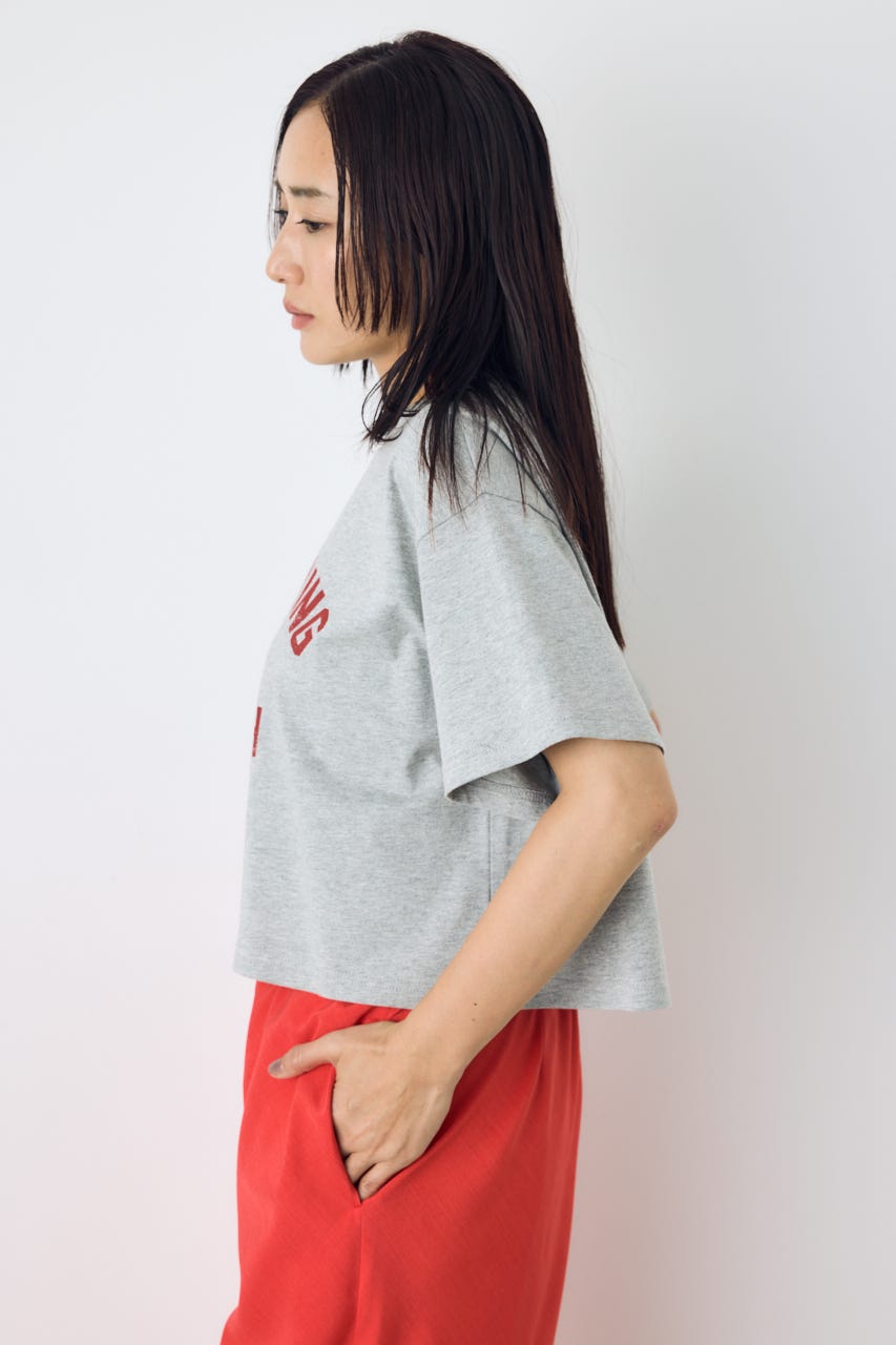 カスレプリントTシャツ L/T.GRY S