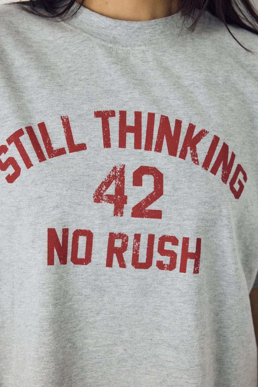 カスレプリントTシャツ L/T.GRY S