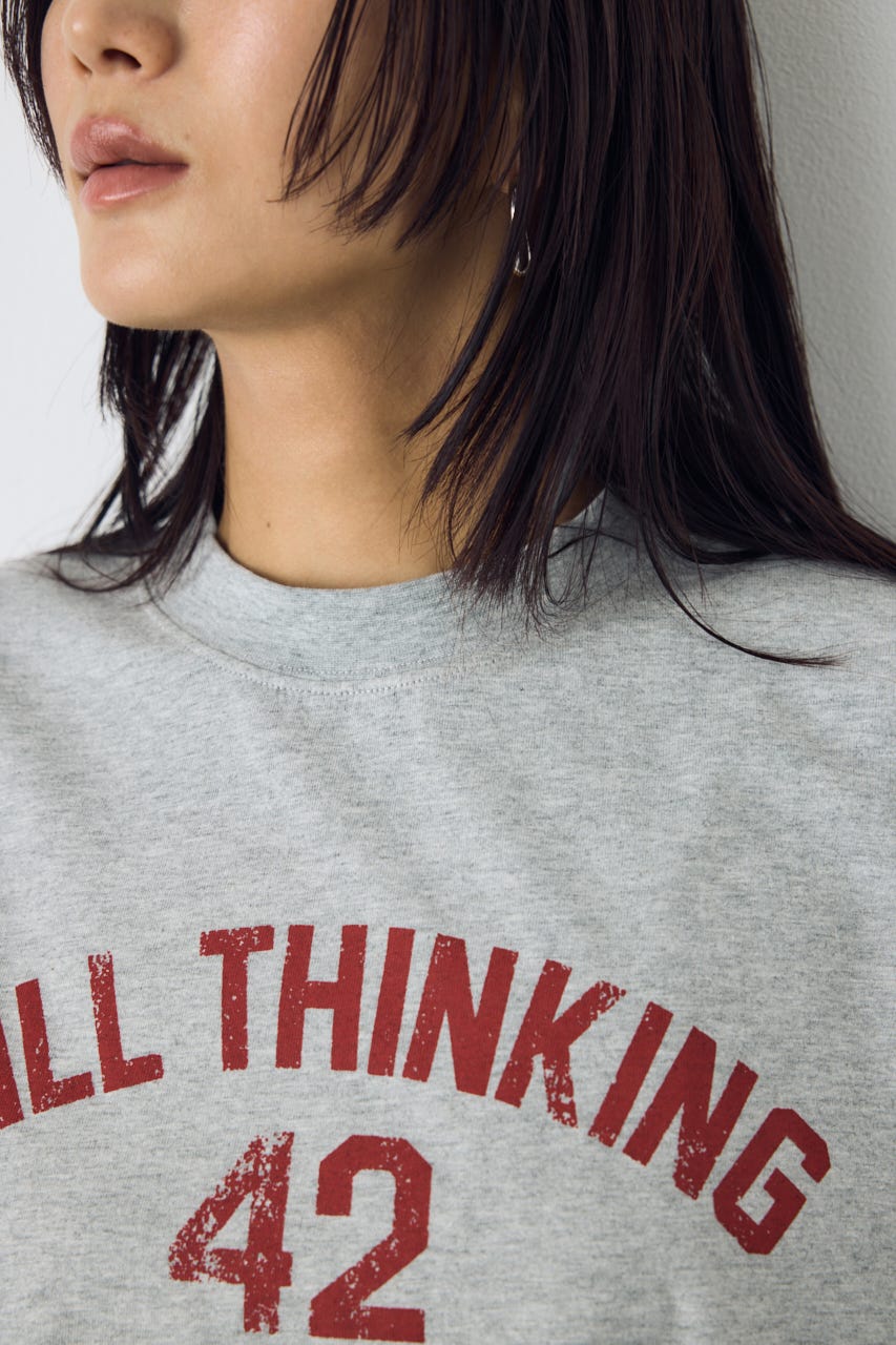 カスレプリントTシャツ L/T.GRY S