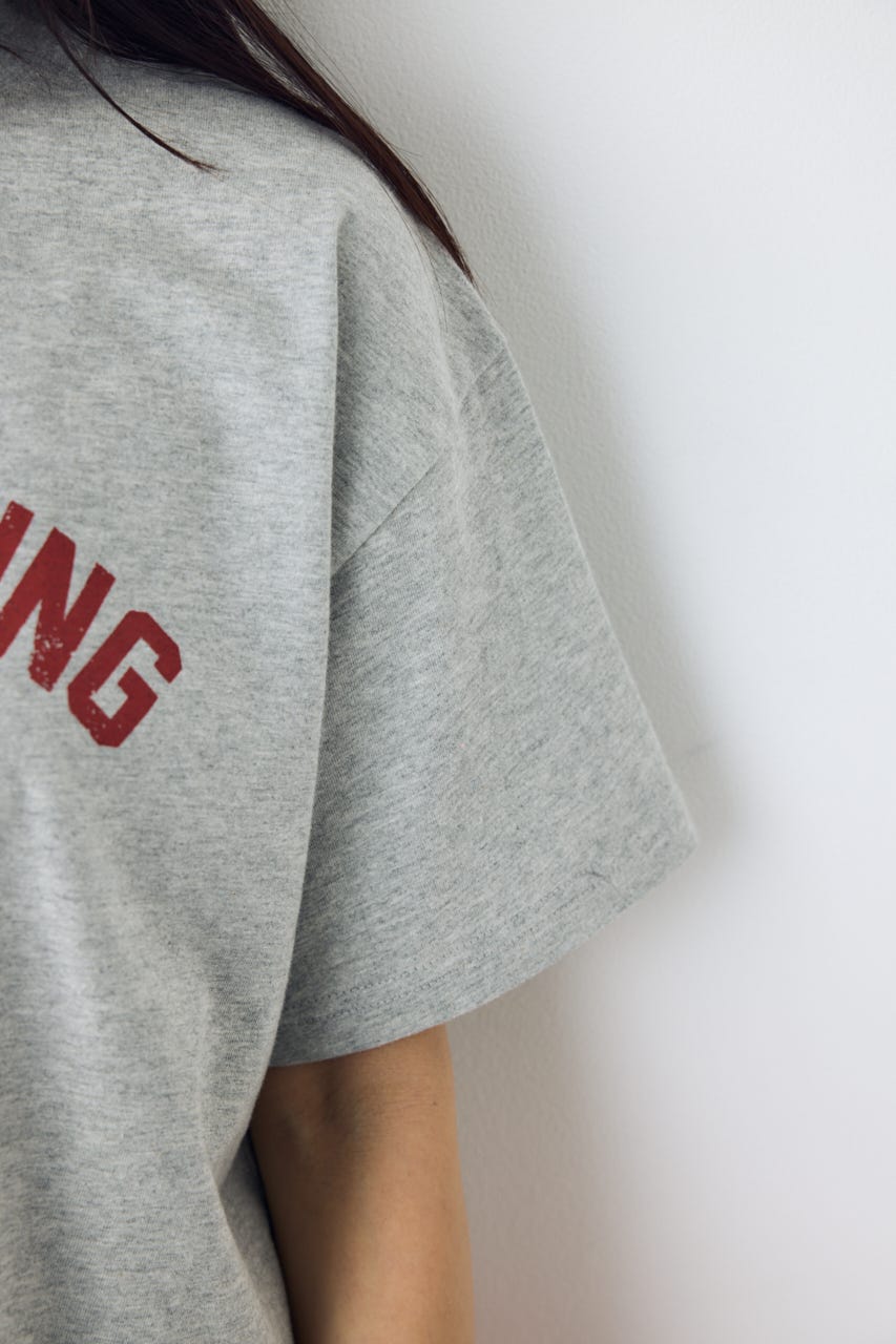 カスレプリントTシャツ L/T.GRY S