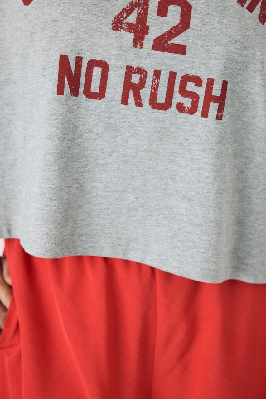 カスレプリントTシャツ L/T.GRY S