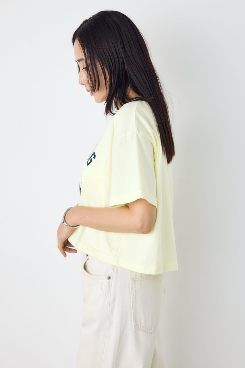 カスレプリントTシャツ L/YEL M