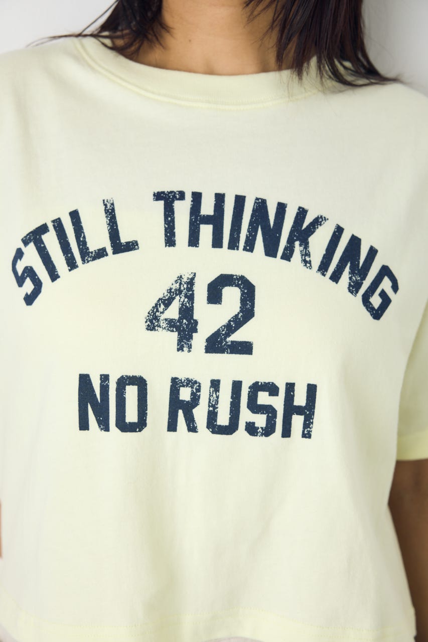 カスレプリントTシャツ L/YEL M