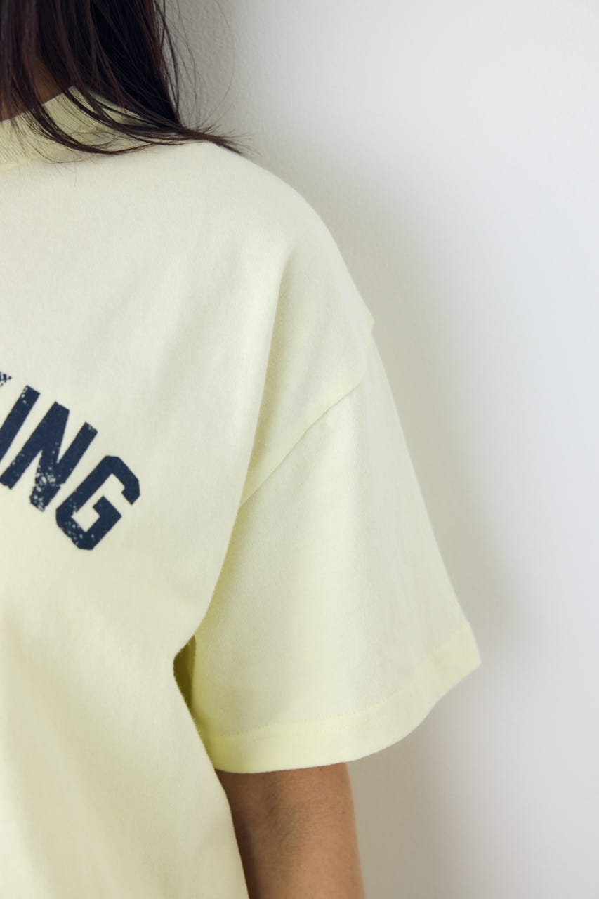 カスレプリントTシャツ L/YEL M