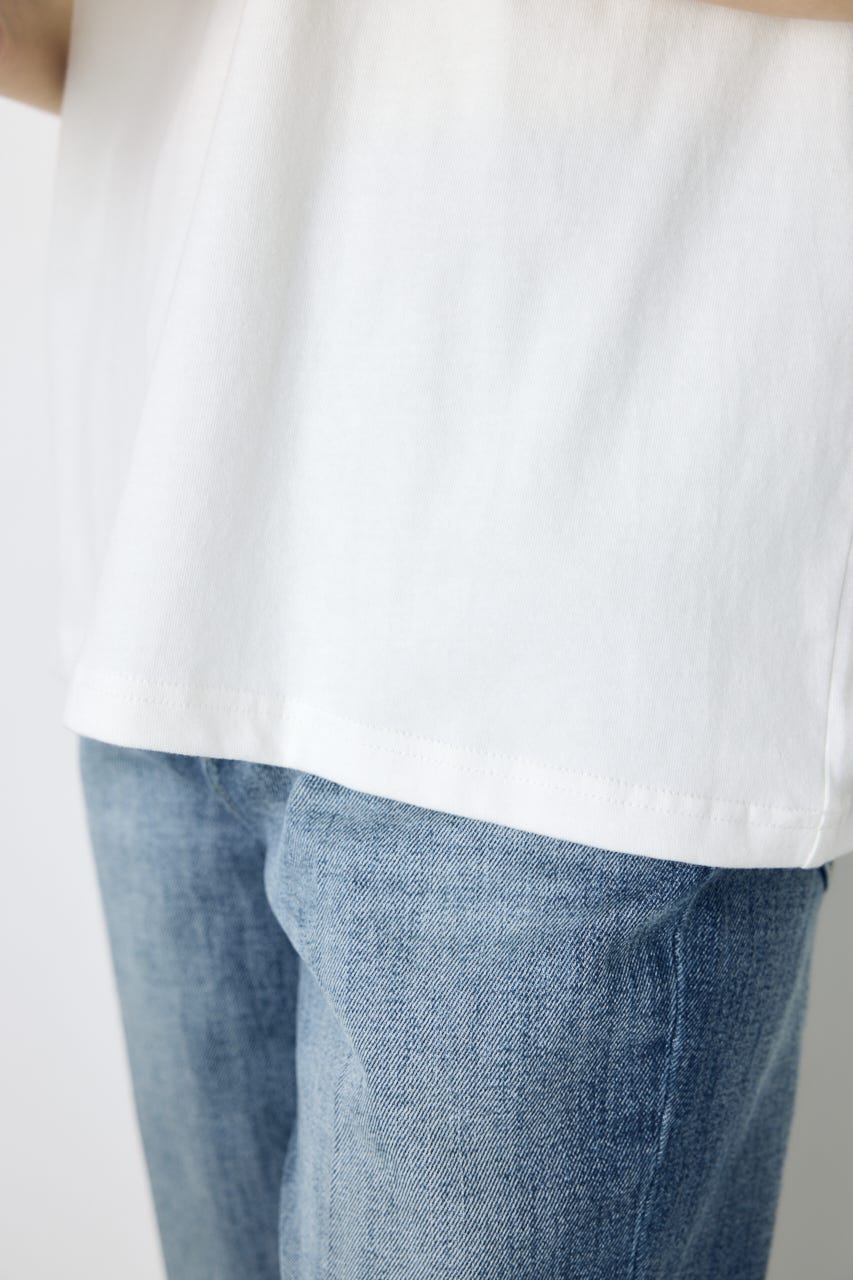 カスレプリントTシャツ WHT S