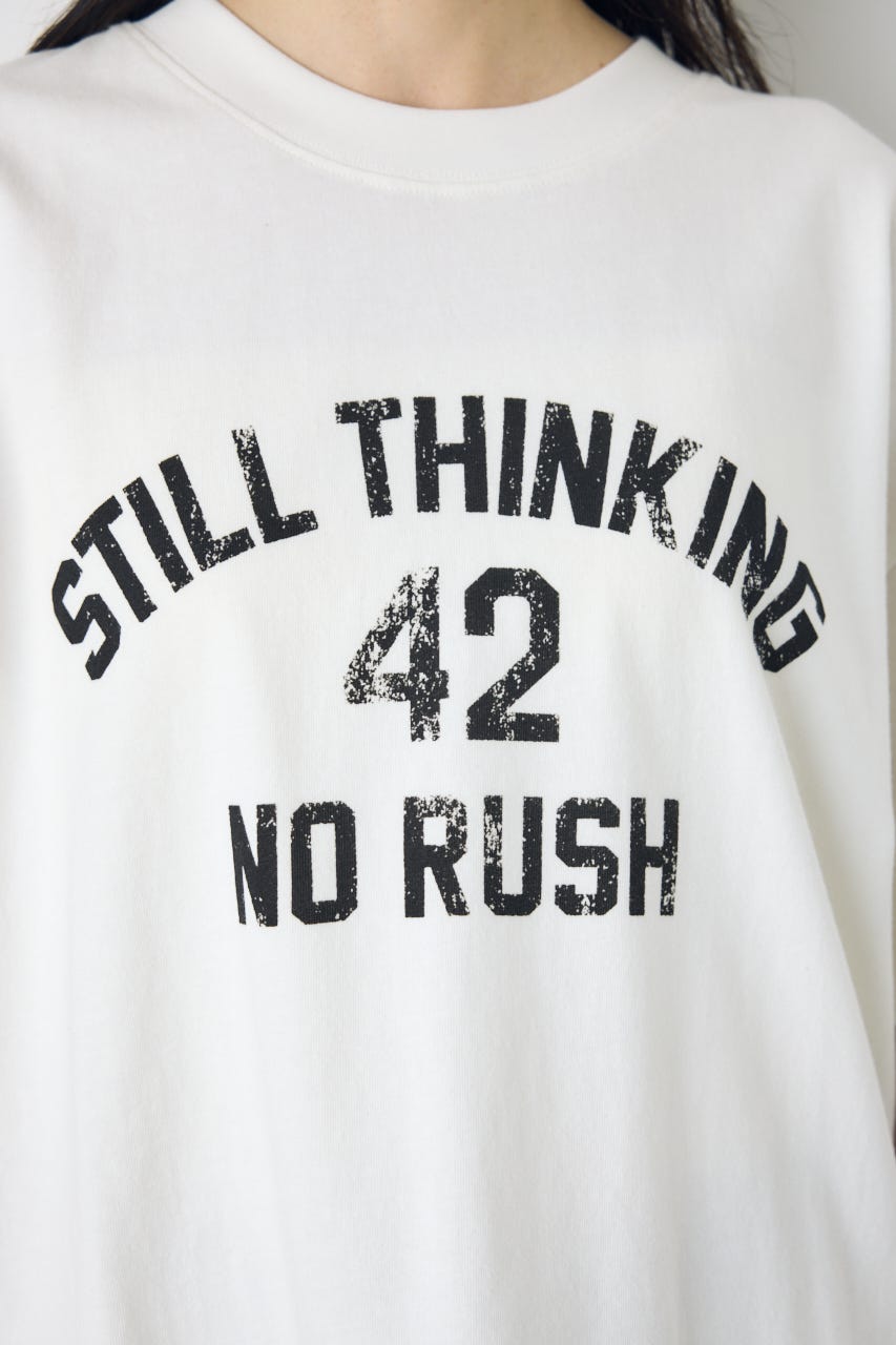 カスレプリントTシャツ WHT S