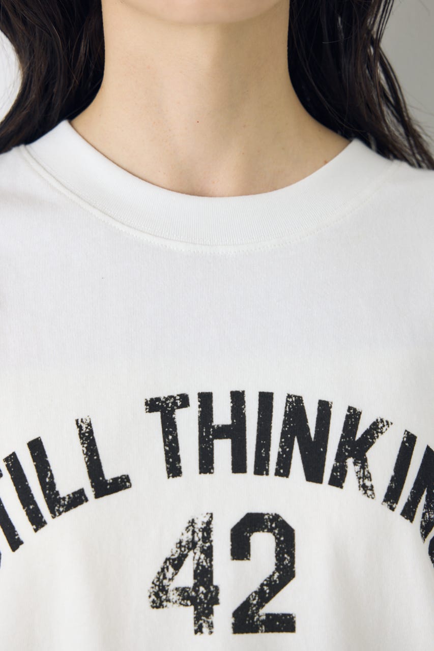 カスレプリントTシャツ WHT S