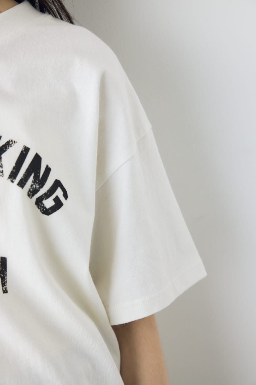カスレプリントTシャツ WHT S