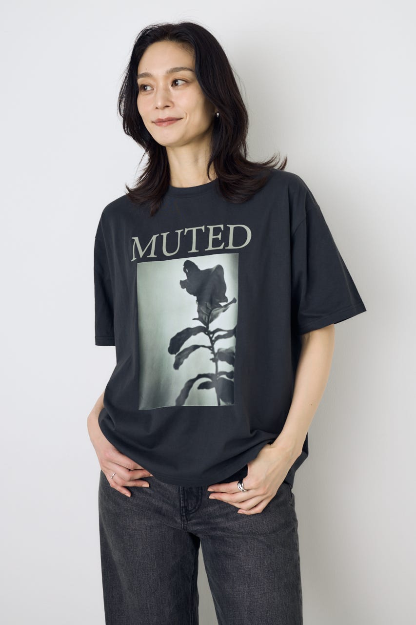 フォトプリントTシャツ L/BLK S