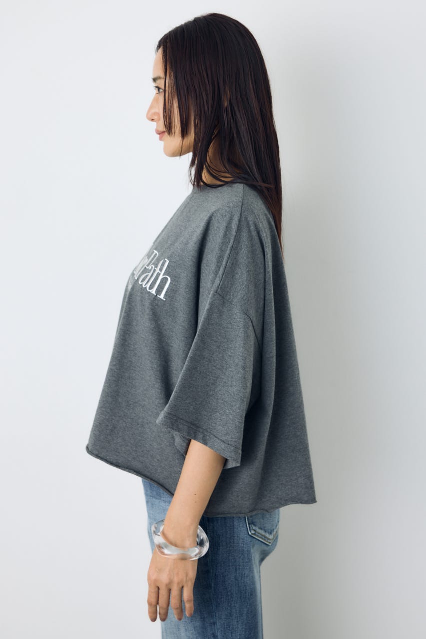 刺繍ロゴTシャツ D/T.GRY S