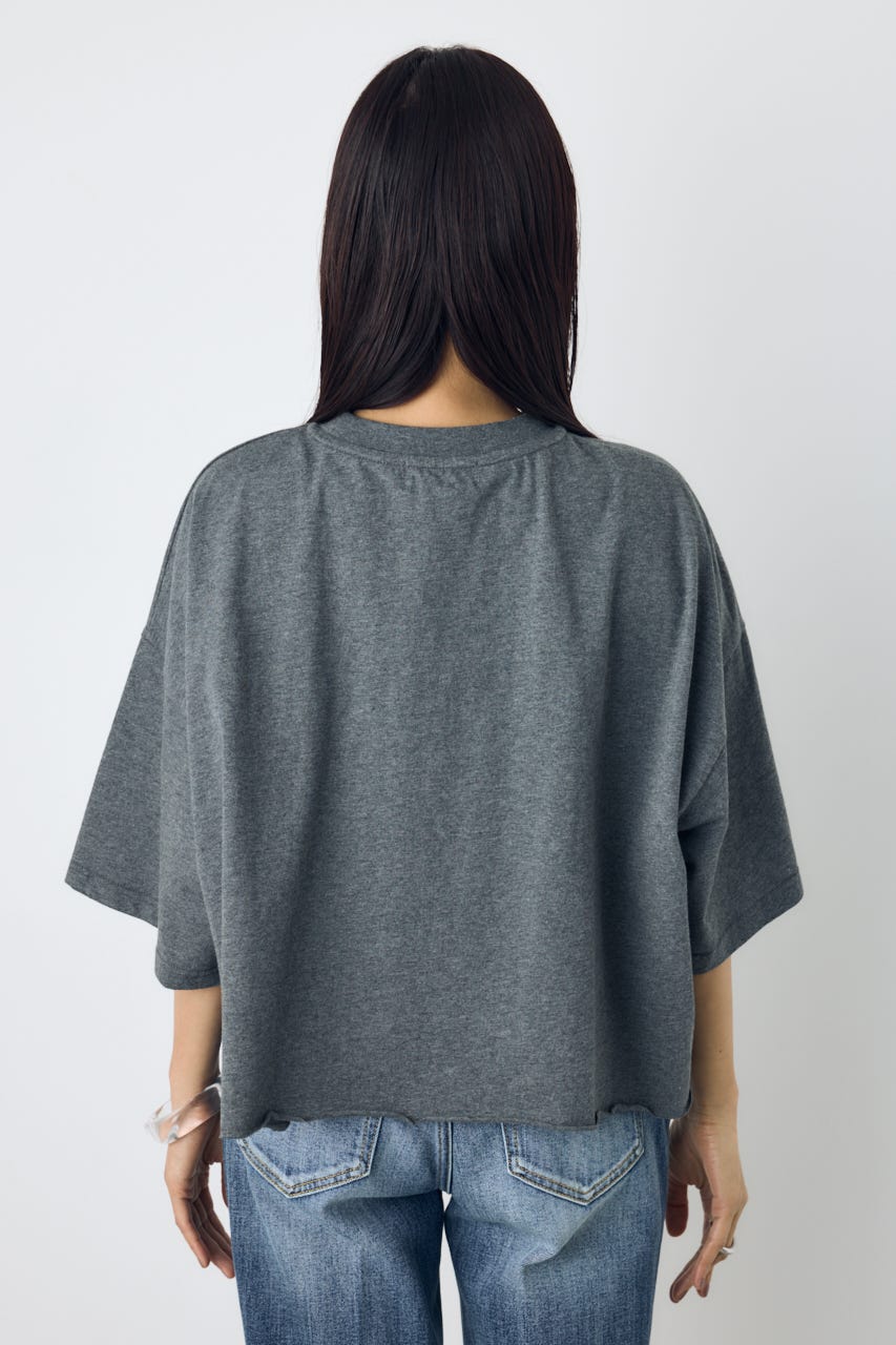刺繍ロゴTシャツ D/T.GRY S