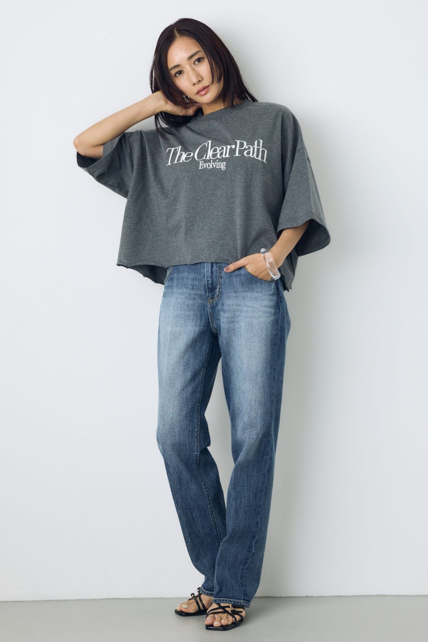 刺繍ロゴTシャツ D/T.GRY S