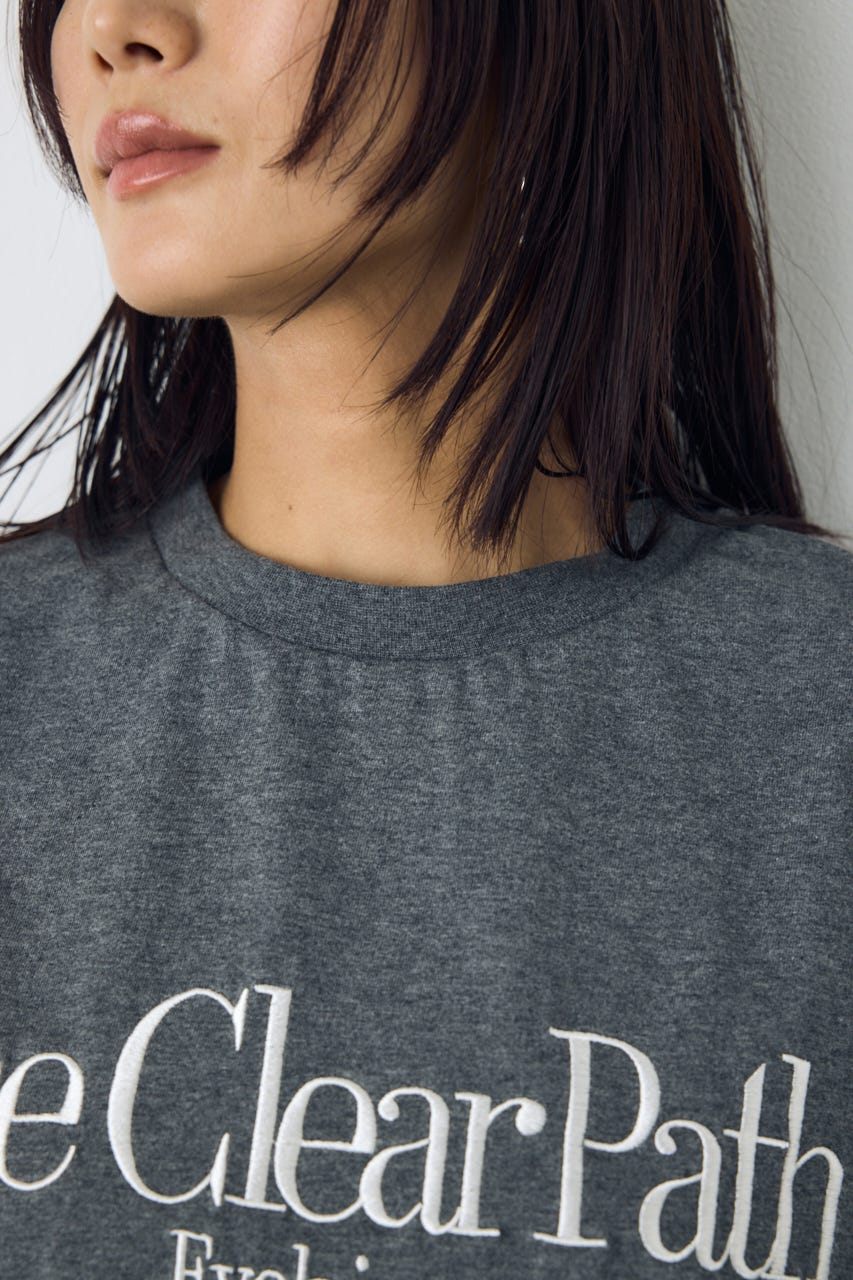 刺繍ロゴTシャツ D/T.GRY S